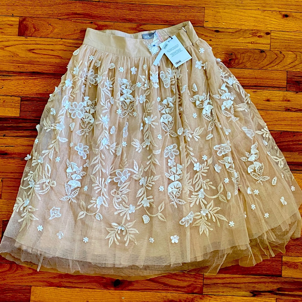 ASOS Flower Sequin, Pale Pink Skirt